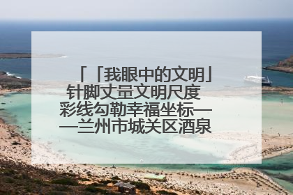 「我眼中的文明」针脚丈量文明尺度 彩线勾勒幸福坐标——兰州市城关区酒泉路街道办事处