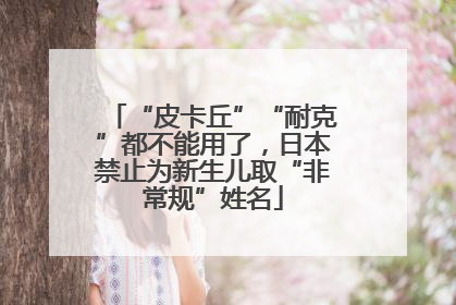 “皮卡丘”“耐克”都不能用了，日本禁止为新生儿取“非常规”姓名