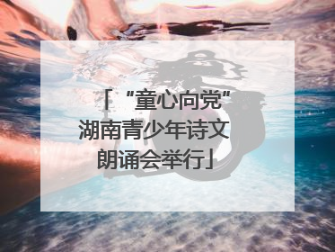 “童心向党”湖南青少年诗文朗诵会举行