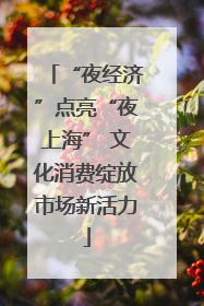 “夜经济”点亮“夜上海” 文化消费绽放市场新活力
