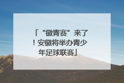 “徽青赛”来了！安徽将举办青少年足球联赛