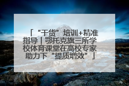 “干货”培训+精准指导丨鄂托克旗三所学校体育课堂在高校专家助力下“提质增效”