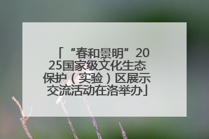 “春和景明”2025国家级文化生态保护（实验）区展示交流活动在洛举办