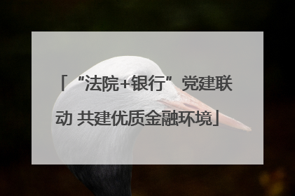 “法院+银行”党建联动 共建优质金融环境