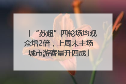“苏超”四轮场均观众增2倍，上周末主场城市游客量升四成