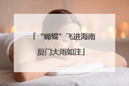 “蝴蝶”飞进海南 厦门大雨如注