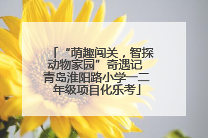 “萌趣闯关，智探动物家园”奇遇记 青岛淮阳路小学一二年级项目化乐考