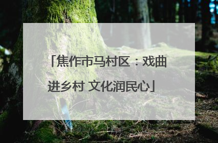 焦作市马村区：戏曲进乡村 文化润民心