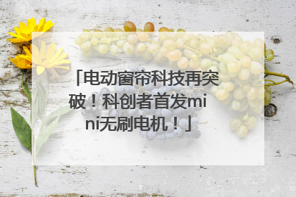 电动窗帘科技再突破！科创者首发mini无刷电机！