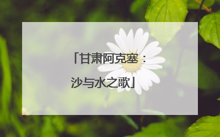 甘肃阿克塞：沙与水之歌