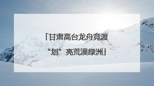 甘肃高台龙舟竞渡“划”亮荒漠绿洲