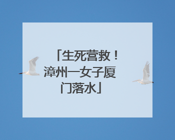 生死营救！漳州一女子厦门落水