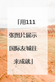 用111张图片展示国际友城往来成就