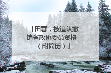田蓉，被追认撤销省政协委员资格（附简历）
