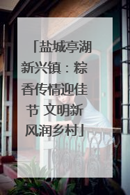 盐城亭湖新兴镇：粽香传情迎佳节 文明新风润乡村
