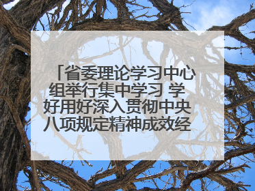 省委理论学习中心组举行集中学习 学好用好深入贯彻中央八项规定精神成效经验 示范带头持续推动全省学习教育走深走实