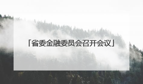 省委金融委员会召开会议