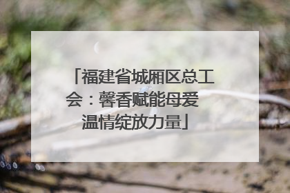 福建省城厢区总工会：馨香赋能母爱 温情绽放力量