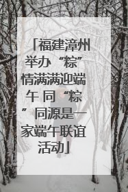 福建漳州举办“粽”情满满迎端午 同“粽”同源是一家端午联谊活动