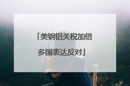 美钢铝关税加倍 多国表达反对