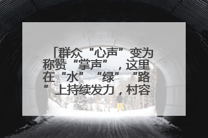 群众“心声”变为称赞“掌声”，这里在“水”“绿”“路”上持续发力，村容村貌焕然一新