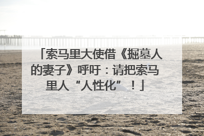 索马里大使借《掘墓人的妻子》呼吁：请把索马里人“人性化”！