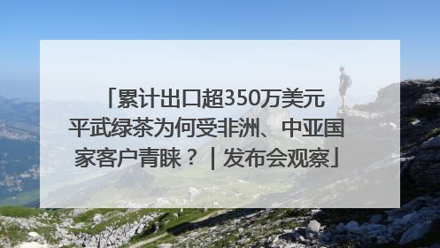 累计出口超350万美元 平武绿茶为何受非洲、中亚国家客户青睐？｜发布会观察