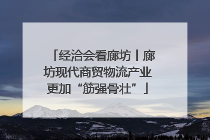 经洽会看廊坊丨廊坊现代商贸物流产业更加“筋强骨壮”