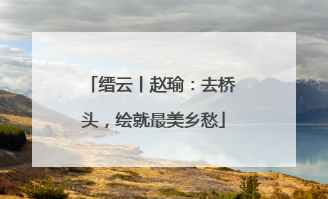 缙云丨赵瑜：去桥头，绘就最美乡愁