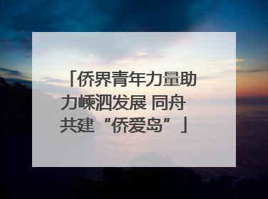 侨界青年力量助力嵊泗发展 同舟共建“侨爱岛”