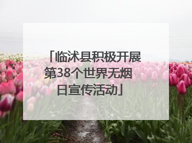 临沭县积极开展第38个世界无烟日宣传活动