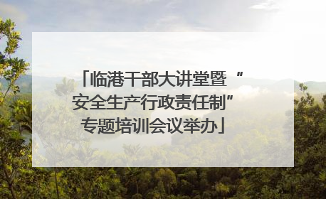 临港干部大讲堂暨“安全生产行政责任制”专题培训会议举办