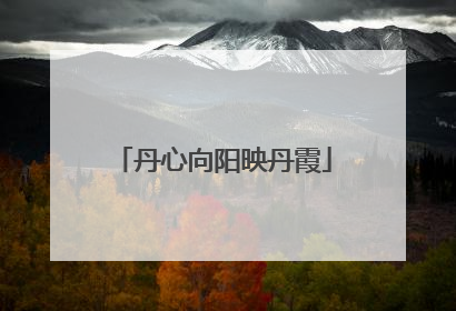 丹心向阳映丹霞