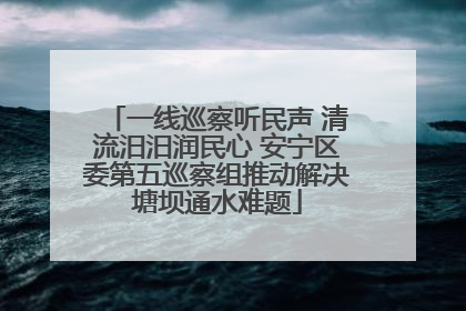 一线巡察听民声 清流汨汨润民心 安宁区委第五巡察组推动解决塘坝通水难题