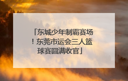 东城少年制霸赛场！东莞市运会三人篮球赛圆满收官