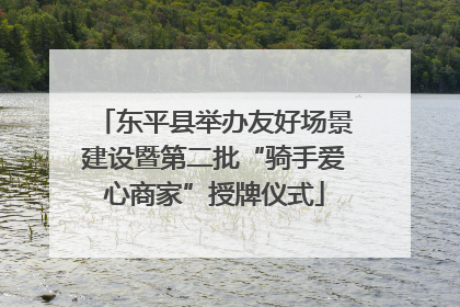 东平县举办友好场景建设暨第二批“骑手爱心商家”授牌仪式