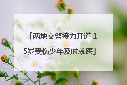 两地交警接力开道 15岁受伤少年及时就医