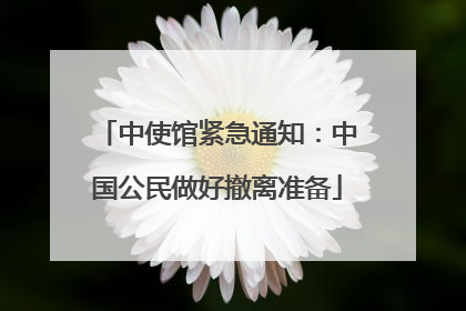 中使馆紧急通知：中国公民做好撤离准备