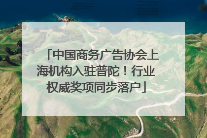 中国商务广告协会上海机构入驻普陀！行业权威奖项同步落户