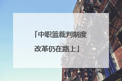 中职篮裁判制度改革仍在路上