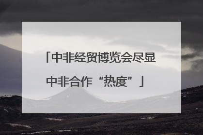 中非经贸博览会尽显中非合作“热度”