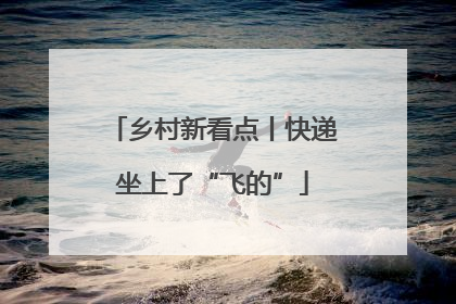 乡村新看点丨快递坐上了“飞的”