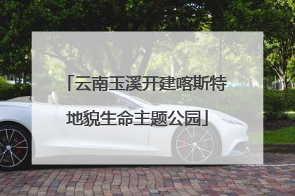 云南玉溪开建喀斯特地貌生命主题公园