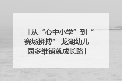 从“心中小学”到“赛场拼搏” 龙湖幼儿园多维铺就成长路