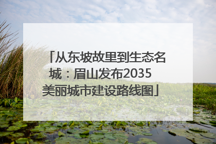 从东坡故里到生态名城：眉山发布2035美丽城市建设路线图