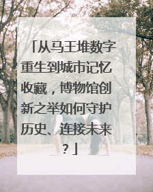 从马王堆数字重生到城市记忆收藏，博物馆创新之举如何守护历史、连接未来？