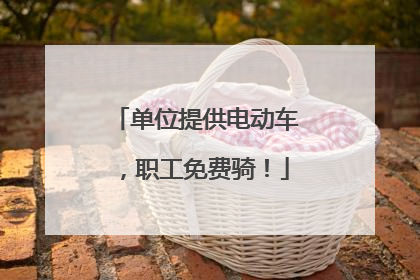 单位提供电动车，职工免费骑！