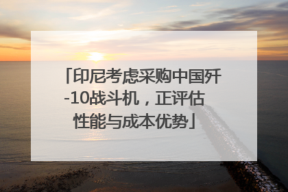 印尼考虑采购中国歼-10战斗机，正评估性能与成本优势