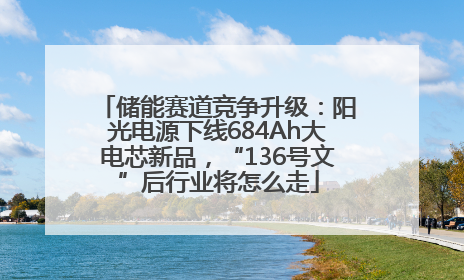 储能赛道竞争升级：阳光电源下线684Ah大电芯新品，“136号文”后行业将怎么走