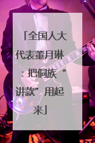 全国人大代表董月琳：把侗族“讲款”用起来